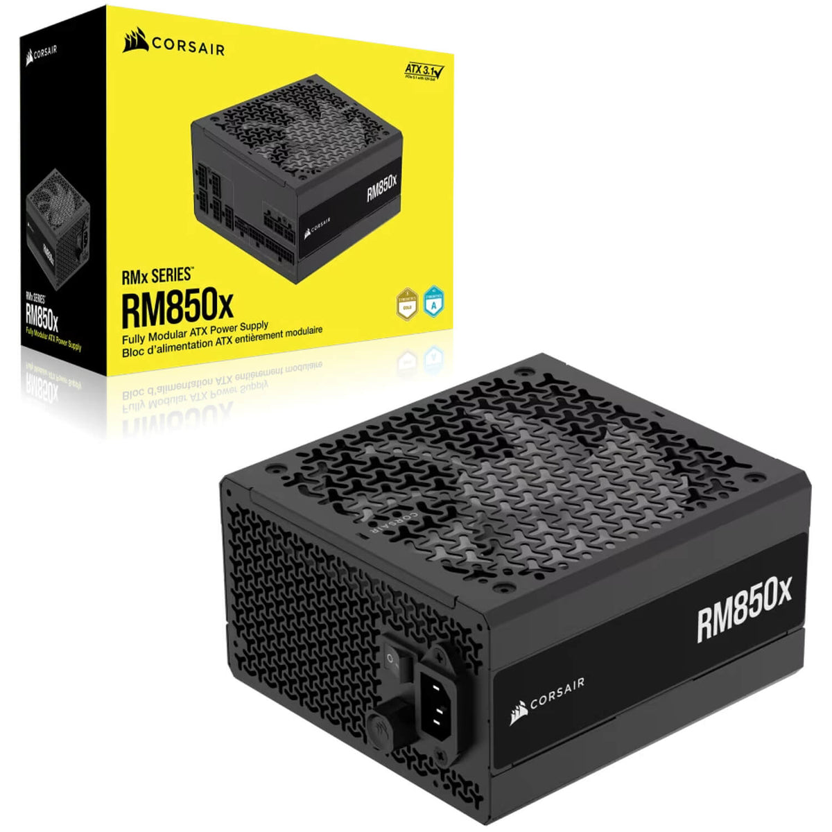 ספק כוח Corsair RM850x 850W Gold ATX 3.1 מודולרי