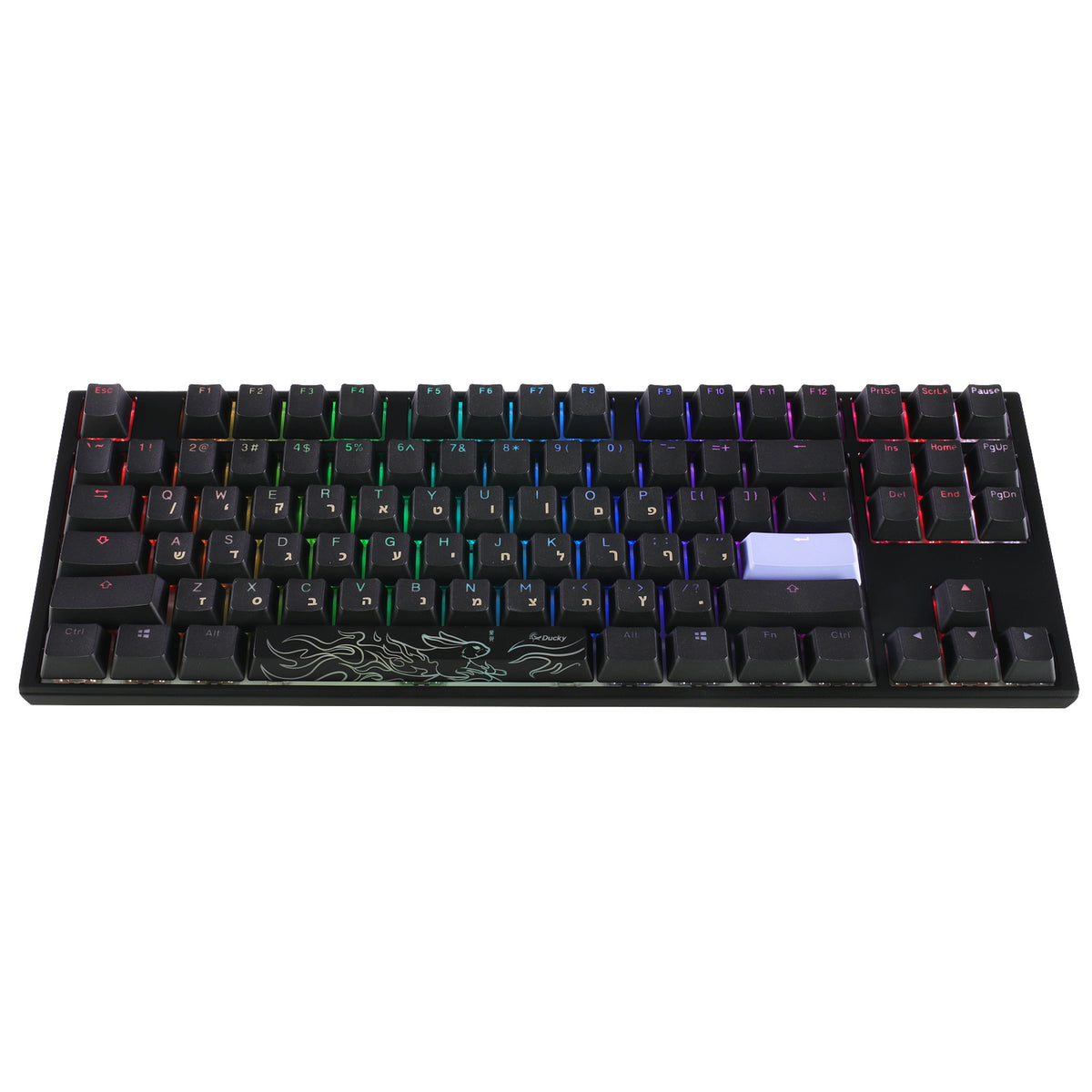 מקלדת מכנית Ducky One 3 TKL Cherry MX Brown עברית/אנגלית