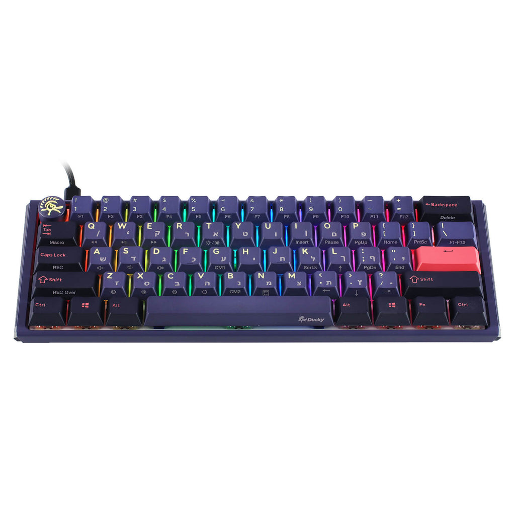 מקלדת מכנית Ducky One 3 Mini Cosmic Cherry MX Silver עברית/אנגלית