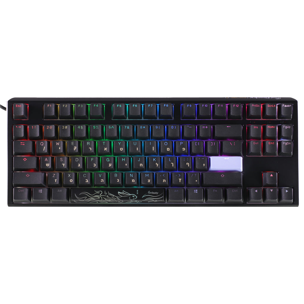 מקלדת מכנית Ducky One 3 TKL Cherry MX Brown עברית/אנגלית