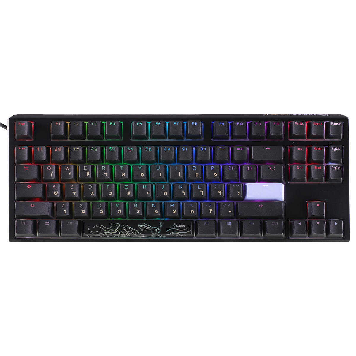 מקלדת מכנית Ducky One 3 TKL Cherry MX Brown עברית/אנגלית