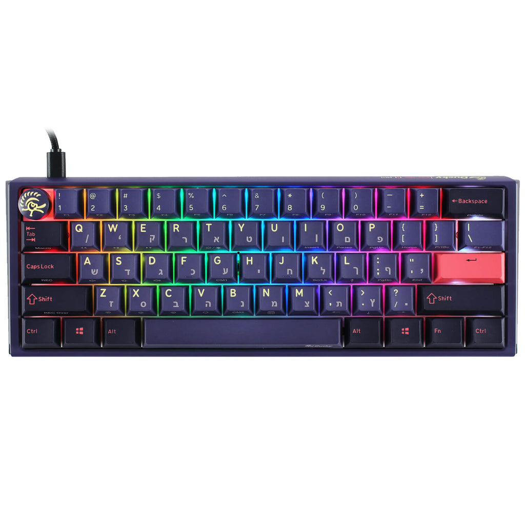 מקלדת מכנית Ducky One 3 Mini Cosmic Cherry MX Silver עברית/אנגלית