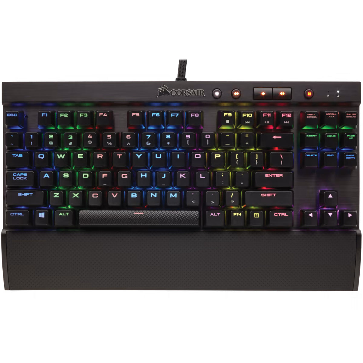 מקלדת גיימינג מכאנית Corsair K65 LUX RGB Cherry MX Red עברית/אנגלית